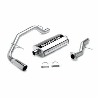 magnaflow chevy tahoe, denali, gmc yukon, cadillac escalade street series cat-back performance exhaust system 15666 - image
