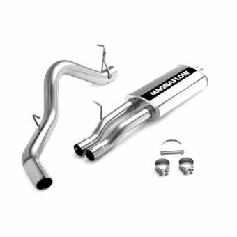 magnaflow 2000-2002 chevrolet silverado, gmc sierra 2500hd street series cat-back performance exhaust system 15732 - image