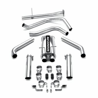 magnaflow 98-99 chevrolet/gmc s-10/sonoma dual exit stainless cat-back performance exhaust system 15776 - image