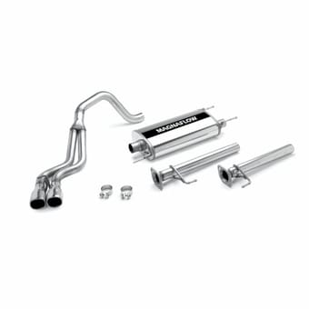 magnaflow 03-08 toyota 4runner stainless cat-back twin exit performance exhaust system 15781 - image