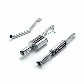 magnaflow 02-03 mitsubishi lancer street series cat-back performance exhaust system 15805 - image