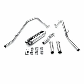 magnaflow 02-03 dodge ram 1500 dual rear exit stainless performance exhaust system 15813 - image