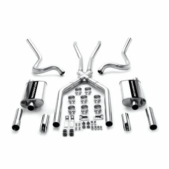 magnaflow 64-66 ford mustang street series crossmember-back performance exhaust system 15815 - image