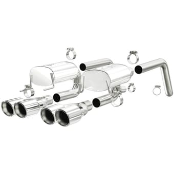 magnaflow 05-08 chevrolet corvette c6 6.2l street series axle-back quad exit performance exhaust system15886 - image