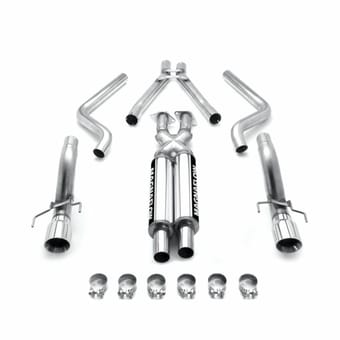 magnaflow 2005-2012 chevrolet corvette street series cat-back performance exhaust system 15884 - image