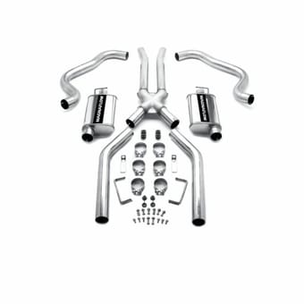 magnaflow 1967-1973 chevrolet camaro, pontiac firebird, chevrolet nova, big block street series crossmember-back performance exhaust system 15899 - image