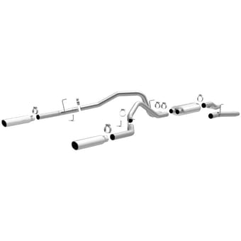 magnaflow 2004-2010 ford f150 dual rear exit performance exhaust system 16520 - image