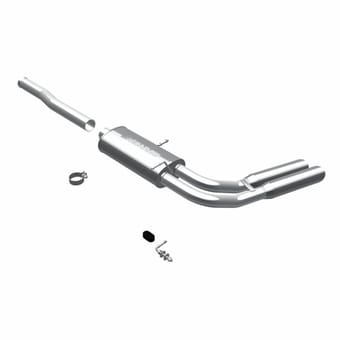 magnaflow 09 chevrolet/gmc, silverado/sierra dual same side pre-axle exit street series stainless performance exhaust system16569 - image