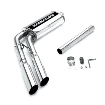 magnaflow 04-10 ford f150 dual same side pre-axle exit stainless performance exhaust system 16522 - image