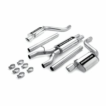 magnaflow 05-11 chrysler 300, dodge magnum, charger (srt-8) street series cat-back performance exhaust system16642 - image