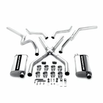 magnaflow 1960-1972 chevrolet?gmc c10 street series crossmember-back performance exhaust system 16643 - image