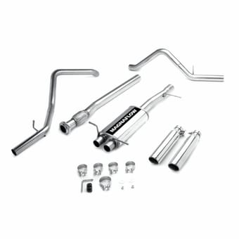magnaflow 2007-2008 chevrolet/gmc silverado/sierra 1500 street series cat-back performance exhaust system 16741 - image