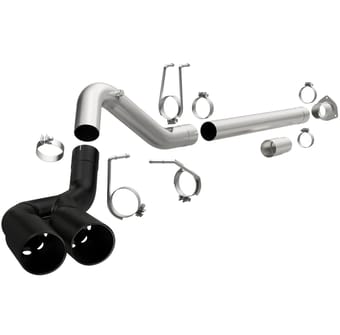 magnaflow 08-22 ford f-250/f-350/f-450 4.6l/6.7 dpf-back black 4in dual single rear exit 17068 - image