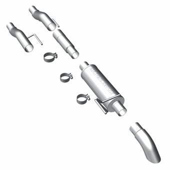 magnaflow 2011-2014 ford f-150 3.7l/5.0l/6.2l ss catback exhaust w/ 3in ss turn down tip 17137 - image
