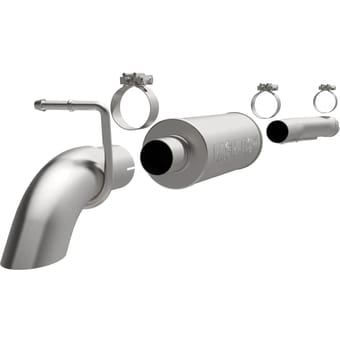 magnaflow 12-18 jeep wrangler jk unltd v6 3.6l 2d turn down front of rear tire ss c/b perf exhaust 17144 - image