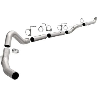 magnaflow 01-04 chevy silverado 2500/3500 dp back ss 4in single side rear exit custom builder kit 17880 - image