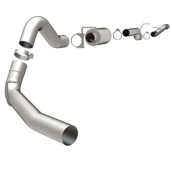 magnaflow 2006-2007 chevy/gmc 3500 pro series cat-back performance exhaust system 17941 - image