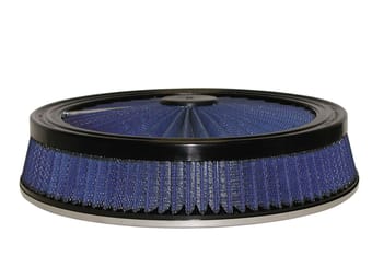afe magnumflow air filters round racing p5r a/f top racer 14d x 3h (blk/blue) 18-31403 - image