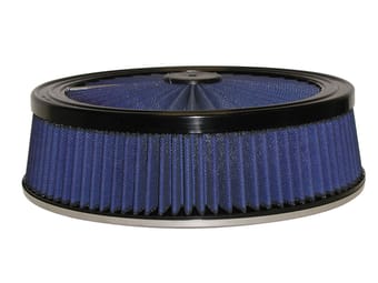 afe magnumflow air filters round racing p5r a/f top racer 14d x 4h (blk/blue) 18-31404 - image