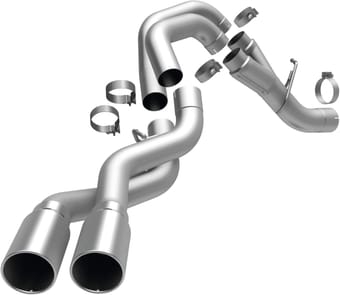 magnaflow 11-13 gm diesel aluminized pro dpf series filter-back performance exhaust system 18995 - image