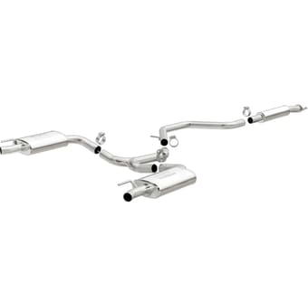 magnaflow cat-back ss 2.25/2.5in dual split rear exit polished 3in tip 14-20 chev impala 3.6l v6 19023 - image