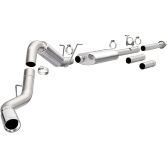 magnaflow stainless cat-back exhaust 11-19 chevy silverado 2500hd 6.0l p/s rear exit 5in 19026 - image
