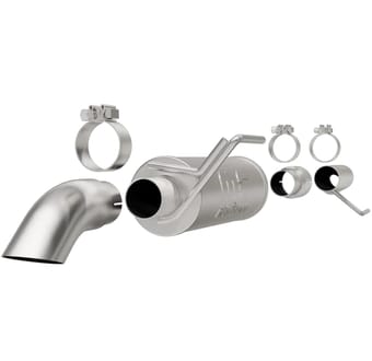 magnaflow cat-back, ss, 2.5/3in, turn down in front rear tire 15-20 ford f150 5.0l v8 ext cab 19083 - image