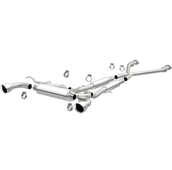 magnaflow cat-back 09-20 nissan 370z v6 3.7l street series ss 2.25in dual split rear exit exhaust 19135 - image