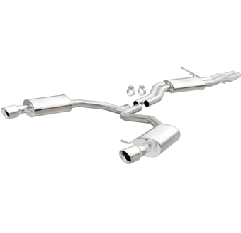 magnaflow sys c/b 12-15 audi a6 / a7 3.0l v6 ss 2.5in dual split rear ext 4in tips 19159 - image