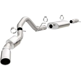 magnaflow mf series ss cat-back exhaust single passenger side rear exit 15-20 cadillac escalade 19177 - image