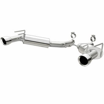 magnaflow 14-15 chevy camaro street series axle back 6.2l v8 ss polished dual split rear exit 19185 - image