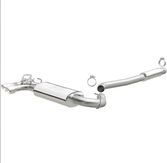 magnaflow cb ss 2.5/3in dual straight ds rear ext 3in tip 12-15 bmw 328i /428i 2.0l coupe sedan 19195 - image