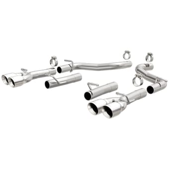 magnaflow 15-18 dodge challenger 3.6l race series axle-back performance exhaust system 19218 - image