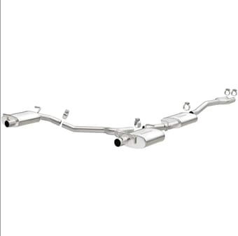 magnaflow cat-back ss dual split rear exit 15-22 dodge charger/chrysler 300c 3.6l v6 (uses oem tips) 19225 - image