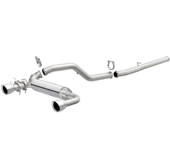 magnaflow cat-back 16-18 ford focus rs 3in ss dual outlet 4.5in polished tips 19281 - image