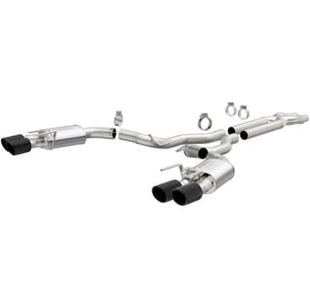 magnaflow cat-back 15-20 ford mustang shelby gt350/gt350r 5.2l v8 carbon fiber tips 19299 - image
