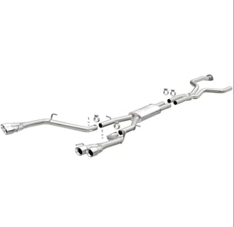 magnaflow catback 16-19 cadillac ct6 v6 3.0l street series 2.5in pipe dia polished tips 19301 - image