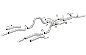 magnaflow 67-74 dodge charger, belvedere, roadrunner, gtx, fury, polara, dart, superbird 2.5" stainless performance exhaust system 19303 - image