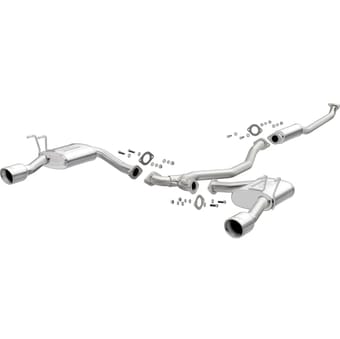 magnaflow cat-back 16-21 honda civic (sedan only) 1.5l l4 turbo 2.25in ss dual outlet 19312 - image