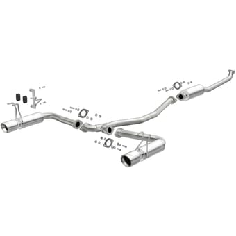 magnaflow 16-18 honda civic l4 2.0l street series cat-back exhaust w/ polished tips 19313 - image