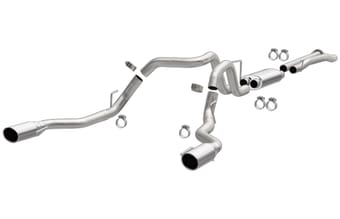 magnaflow 17-18 ford f-150 raptor performance exhaust system 3.5l dual 3in tips 19346 - image