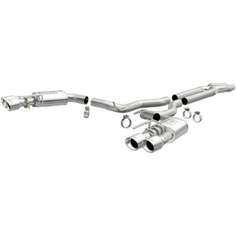 magnaflow 18-21 ford mustang gt 5.0l competition dual exit polished 4in tips 19368 - image