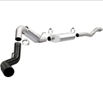 magnaflow 14-18 chevrolet silverado 1500 4in single exit stainless steel cat-back exhaust w/blk tip 19375 - image