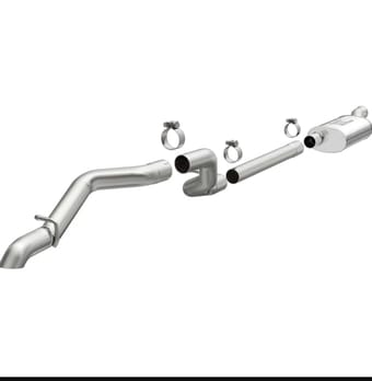 magnaflow 2018+ jeep wrangler 3.6l ss driver side rear exit w/o tip cat-back exhaust 19386 - image