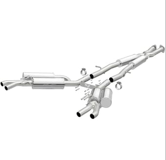 magnaflow 2018 kia stinger v6 3.3l (reuse fascia tips) stainless cat back perf exhaust 19406 - image
