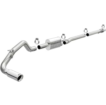 magnaflow 2019 ford ranger 2.3l polished stainless steel cat-backexhaust 19451 - image