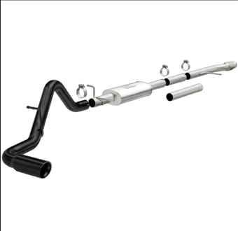 magnaflow 2019 chevy silverado 1500 v8 5.3l / v6 4.3l street series cat-back exhaust w/ black tip 19470 - image