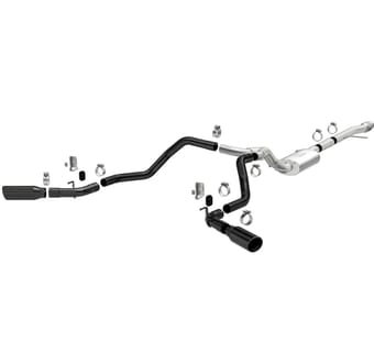 magnaflow 2019 chevy silverado 1500 v8 5.3l street series dual split exit exhaust w/ black tips 19474 - image