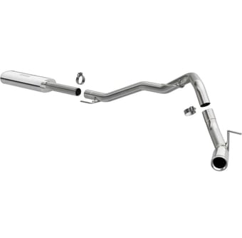 magnaflow 20-22 jeep gladiator 3in street series side rear exit cat-back exhaust w/polished tips 19483 - image