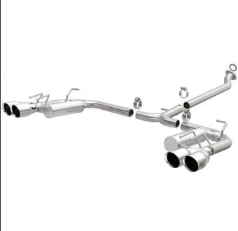 magnaflow 18-22 toyota camry xse 2.5l street series cat-back exhaust w/4in polished quad tips 19494 - image
